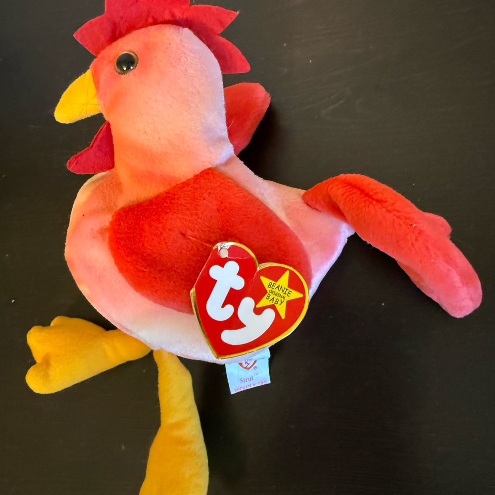 Ty Colorful Rooster Beanie Baby - Strut